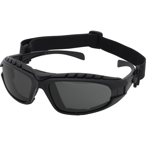 Lunettes de s&eacute;curit&eacute; &agrave; monture noire Dustdevil, Lentille Gris, Antibu&eacute;e/Anti-&eacute;gratignures, ANSI Z87+/R&eacute;pond ou surpasse la norme CSA Z94.3 Seaboard Timber Mart