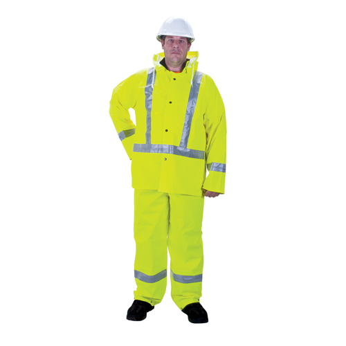 RZ900 Premium Traffic Rain Suit, Polyester, Small, High Visibility Lime-Yellow Seaboard Timber Mart