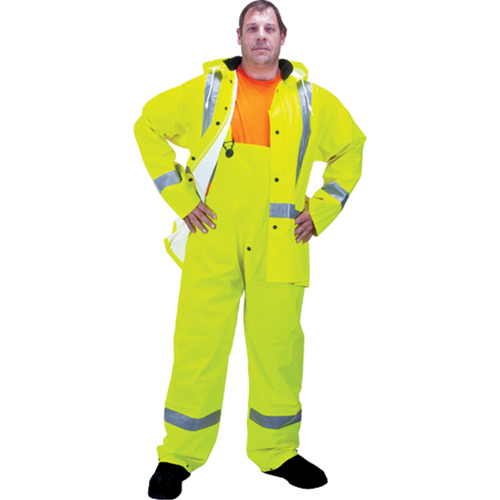 RZ900 Premium Traffic Rain Suit, Polyester, Small, High Visibility Lime-Yellow Seaboard Timber Mart