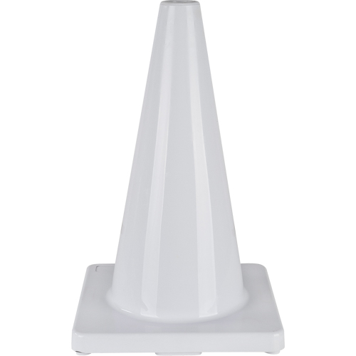 Coloured Traffic Cone, 18", White Seaboard Timber Mart