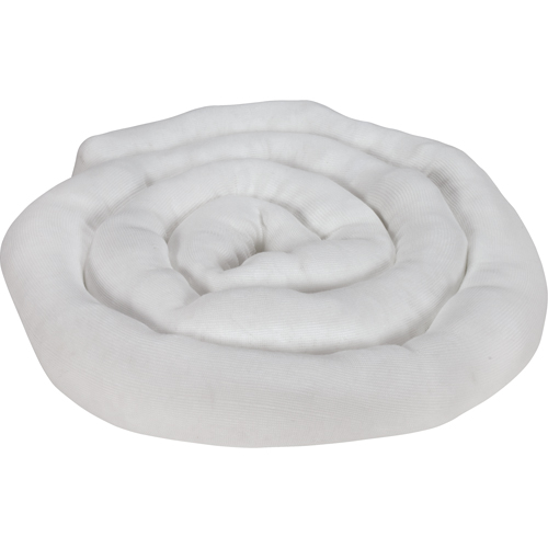 Remblais tubulaire absorbant, Huile seulement, Absorption 45 gal., 3" la x 10' lo, Pqt de 10 Seaboard Timber Mart