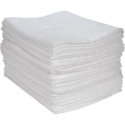 Premium Fine Fiber Sorbent Pads, Oil Only, 15" x 17", 30 gal. Absorbancy Seaboard Timber Mart