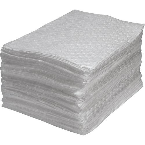 Premium Fine Fiber Sorbent Pads, Oil Only, 15" x 17", 25 gal. Absorbancy Seaboard Timber Mart