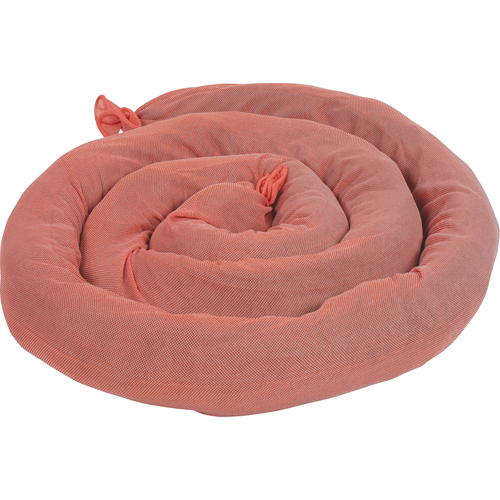 Remblais tubulaires absorbants, Mati&egrave;res dangereuses, Absorption 50 gal., 3" la x 8' lo, Pqt de 15 Seaboard Timber Mart