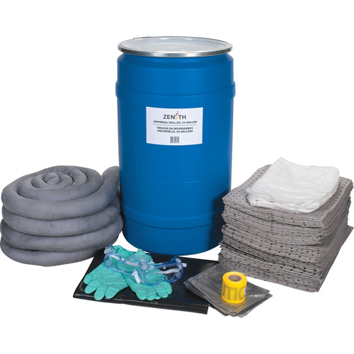 Large-Capacity Spill Kit, Universal, Drum, 30 US gal. Absorbancy Seaboard Timber Mart
