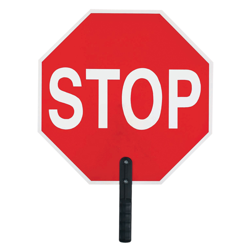 "Stop" Traffic Sign, 18" x 18", Plastic, English with Pictogram Seaboard Timber Mart
