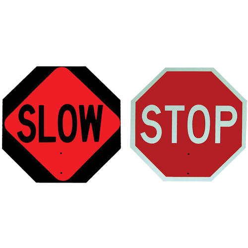 Double-Sided "Stop/Slow" Traffic Control Sign Seaboard Timber Mart