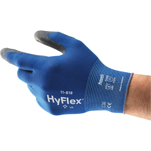 Hyflex &reg; 11-618 Gloves, 6, Polyurethane Coating, 18 Gauge, Nylon Shell Seaboard Timber Mart