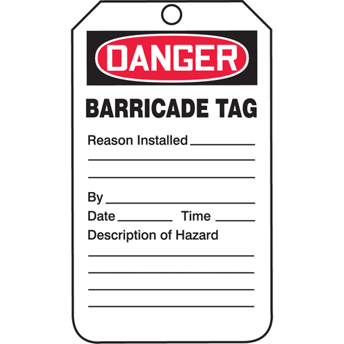 Safety Tags, Plastic, 3-1/4" W x 5-3/4" H, English Seaboard Timber Mart