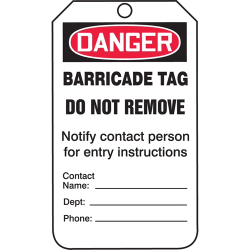 Safety Tags, Plastic, 3-1/4" W x 5-3/4" H, English Seaboard Timber Mart