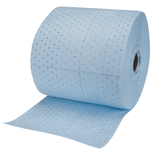 Premium Blue Bonded Sorbent Pads, Heavyweight, 150' L x 15" W, 25 gal. Absorbancy Seaboard Timber Mart