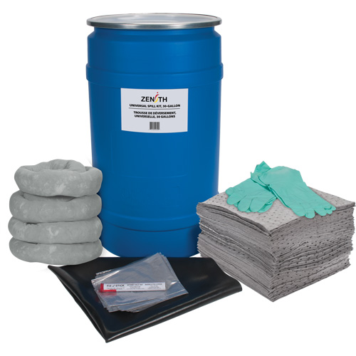 Shop Spill Kit, Universal, Drum, 30 US gal. Absorbancy Seaboard Timber Mart