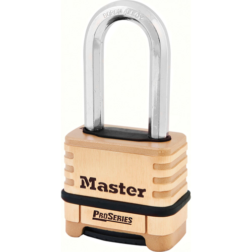 Cadenas &agrave; combinaison ProSeries, Argent, Rev&ecirc;tement en laiton, Largeur de 2-1/4" Seaboard Timber Mart