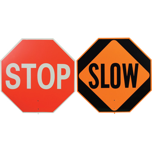 Double-Sided "Stop/Slow" Traffic Control Sign Seaboard Timber Mart