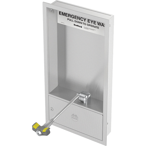 Poste de douche oculaire, Installation Montage mural, Bol Acier inoxydable Seaboard Timber Mart
