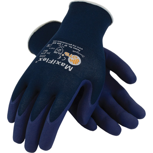 ATG MaxiFlex&reg; Elite 34-274 Gloves, 6/X-Small, Foam Nitrile Coating, 18 Gauge, Nylon Shell Seaboard Timber Mart
