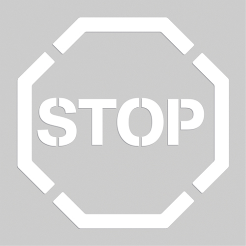 Pochoirs de marquage du sol - Stop, Pictogramme, 20" x 20" Seaboard Timber Mart