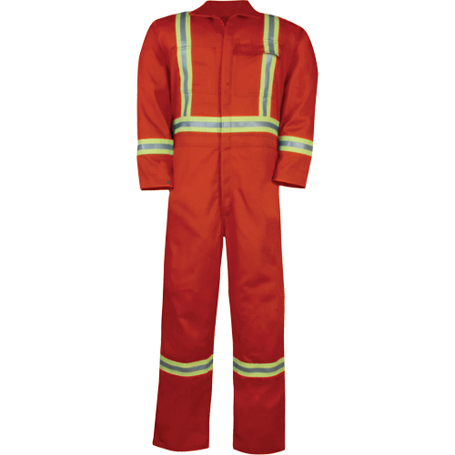Unlined Hi-Vis Coveralls, Size Small, Orange Seaboard Timber Mart
