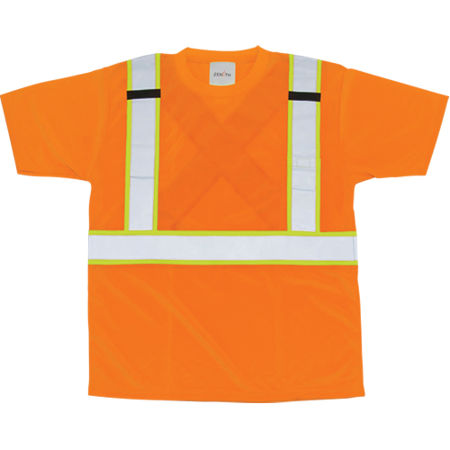 CSA Compliant T-Shirt, Polyester, Medium, Orange Seaboard Timber Mart