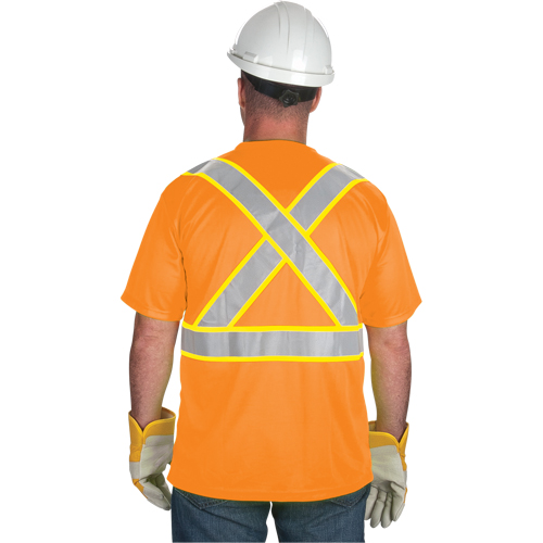 CSA Compliant T-Shirt, Polyester, Medium, Orange Seaboard Timber Mart