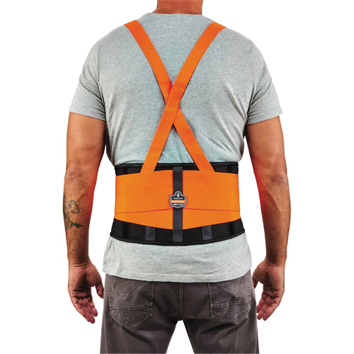 ProFlex 100HV Economy Spandex Hi-Vis Back Support Brace, Elastic, X-Small Seaboard Timber Mart