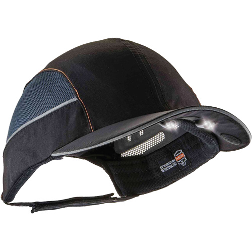 Skullerz&reg; 8960 Long Brim Bump Cap with LED Lighting, Black Seaboard Timber Mart