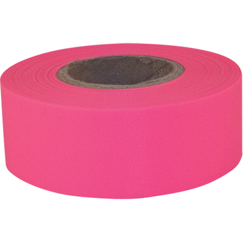 Sub-Zero Flagging Tape, 1.2" W x 150' L, Fluorescent Pink Seaboard Timber Mart