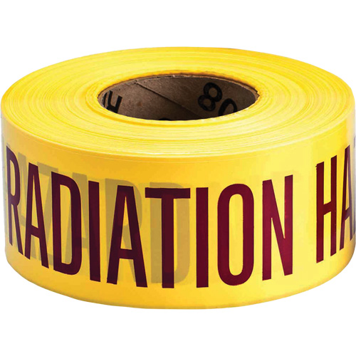 Ruban pour barricade, Anglais, 3" la x 1000' lo, 3 mils, Magenta/jaune Seaboard Timber Mart