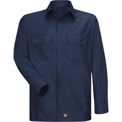 Long Sleeve Ripstop Shirt, Men's, 3X-Large, Navy Blue Seaboard Timber Mart