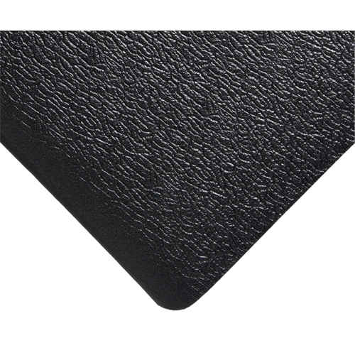 Deluxe Soft Step No. 444 Mats, Pebbled, 3' x 5' x 5/8", Black, PVC Sponge Seaboard Timber Mart