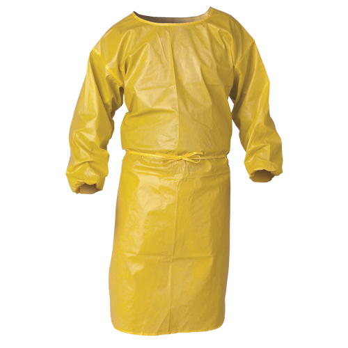 KleenGuard A70 Chemical Spray Protection Smock, Polypropylene, Yellow, 34" W x 44" L Seaboard Timber Mart