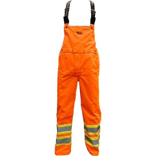 Journeyman Detachable Bib Safety Pants, Polyester, Small, High Visibility Orange Seaboard Timber Mart