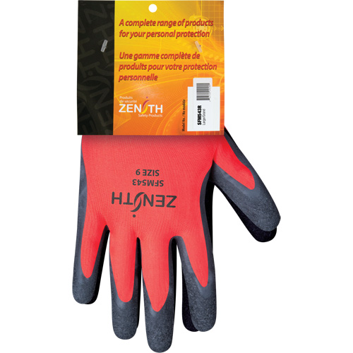 Gants enduits de latex de caoutchouc naturel, 9, R&ecirc;vetement Latex de caoutchouc, Calibre 13, Enveloppe en Polyester Seaboard Timber Mart