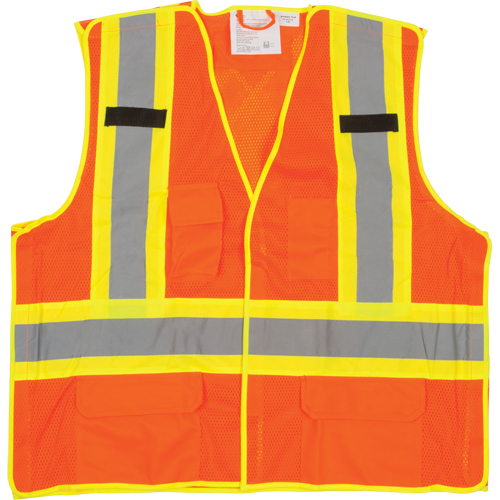 Veste de s&eacute;curit&eacute; d&eacute;tachable en cinq points de premi&egrave;re qualit&eacute;, Orange haute visibilit&eacute;, Grand/T-Grand, Polyester Seaboard Timber Mart