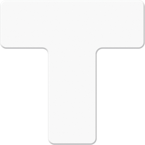 Marqueurs all&eacute;g&eacute;e/5S Armor Stripe, T, 6" lo x 6" la, Blanc, Plastique Seaboard Timber Mart