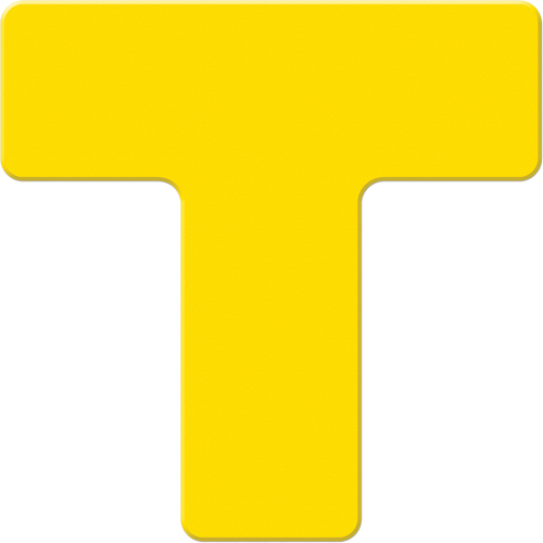 Marqueurs all&eacute;g&eacute;e/5S Armor Stripe, T, 6" lo x 6" la, Jaune, Plastique Seaboard Timber Mart