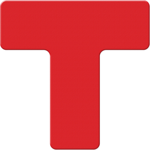 Marqueurs all&eacute;g&eacute;e/5S Armor Stripe, T, 6" lo x 6" la, Rouge, Plastique Seaboard Timber Mart