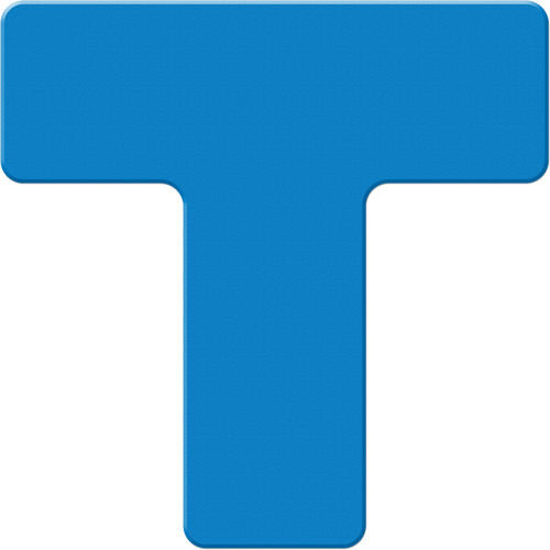 Marqueurs all&eacute;g&eacute;e/5S Armor Stripe, T, 6" lo x 6" la, Bleu, Plastique Seaboard Timber Mart