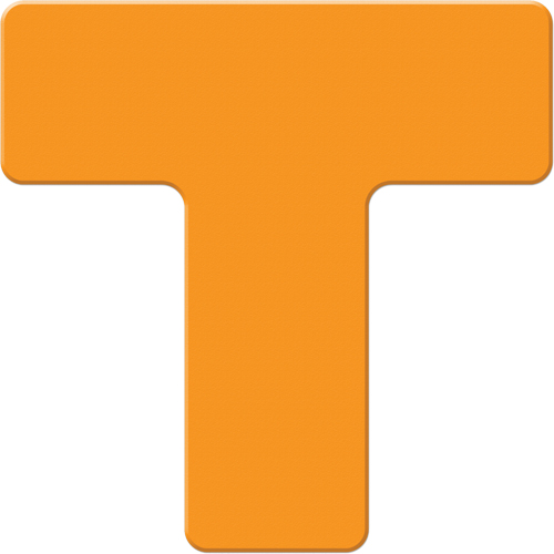 Marqueurs all&eacute;g&eacute;e/5S Armor Stripe, T, 6" lo x 6" la, Orange, Plastique Seaboard Timber Mart