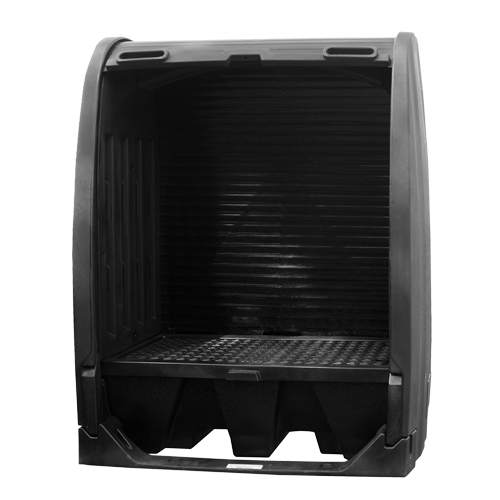 Spill Containment Sheds Without Drain, 61" L x 37.25" W x 72.75" H, 1000 lbs. Load Capacity Seaboard Timber Mart