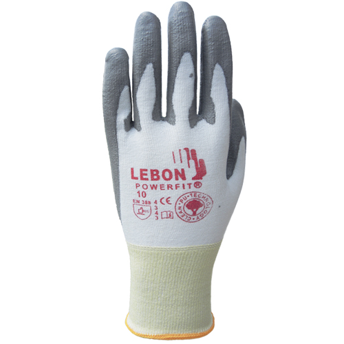 Gants r&eacute;sistants &agrave; la coupe PowerFit Lebon, Taille Grand/10, Calibre 13, Rev&ecirc;tement Polyur&eacute;thane, Enveloppe en Poly&eacute;thyl&egrave;ne, ASTM ANSI niveau A2/EN 388 niveau B Seaboard Timber Mart