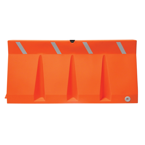 Traffic Barriers, Water-Filled, 69.75" L x 33.75" H, Orange Seaboard Timber Mart