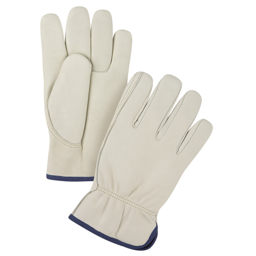 Gants de conducteur doubl&eacute;s pour l'hiver de premi&egrave;re qualit&eacute;, T-Grand, Paume en Cuir fleur de vache, Molleton Seaboard Timber Mart