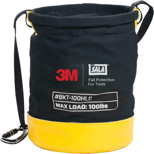 Tool Lifting Safe Bucket, Canvas, 12.5" Dia. x 15" H, 100 lbs. Load Rating Seaboard Timber Mart