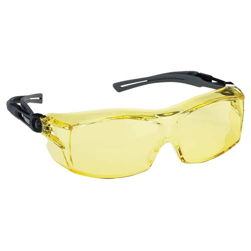 Dynamic OTG Extra Series Safety Glasses, Amber Lens, Anti-Fog/Anti-Scratch, ANSI Z87+/Meets/Exceeds CSA Z94.3 Seaboard Timber Mart