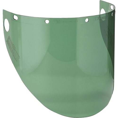 Dynamic Preformed Faceshield Visor, Polycarbonate, Green Tint Seaboard Timber Mart