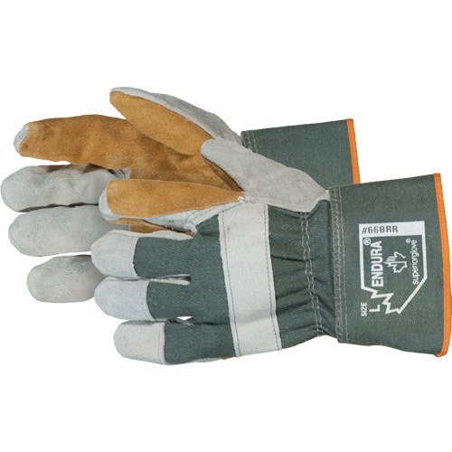 Gants dajusteur avec paume double Endura, Taille unique, Paume en Cuir de vache refendu Seaboard Timber Mart