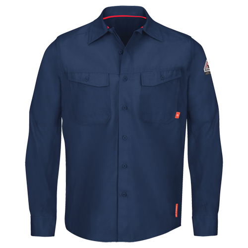 IQ Endurance&reg; Men's Work Shirts, Small, Navy Blue Seaboard Timber Mart