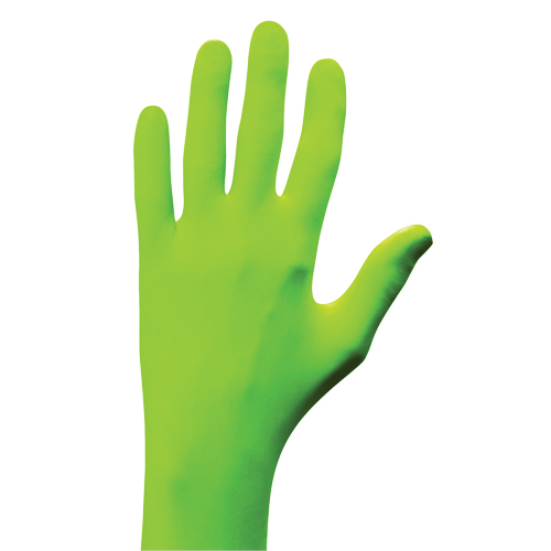 Gants N-Dex, Petit, Nitrile, 5 mils, Sans poudre, Vert Seaboard Timber Mart