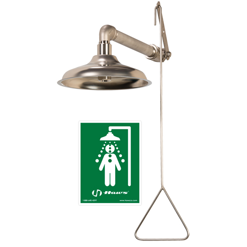 All Stainless Steel Drench Shower, Wall-Mount Seaboard Timber Mart